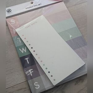 Colorful Weekly Planner and Notepad Set